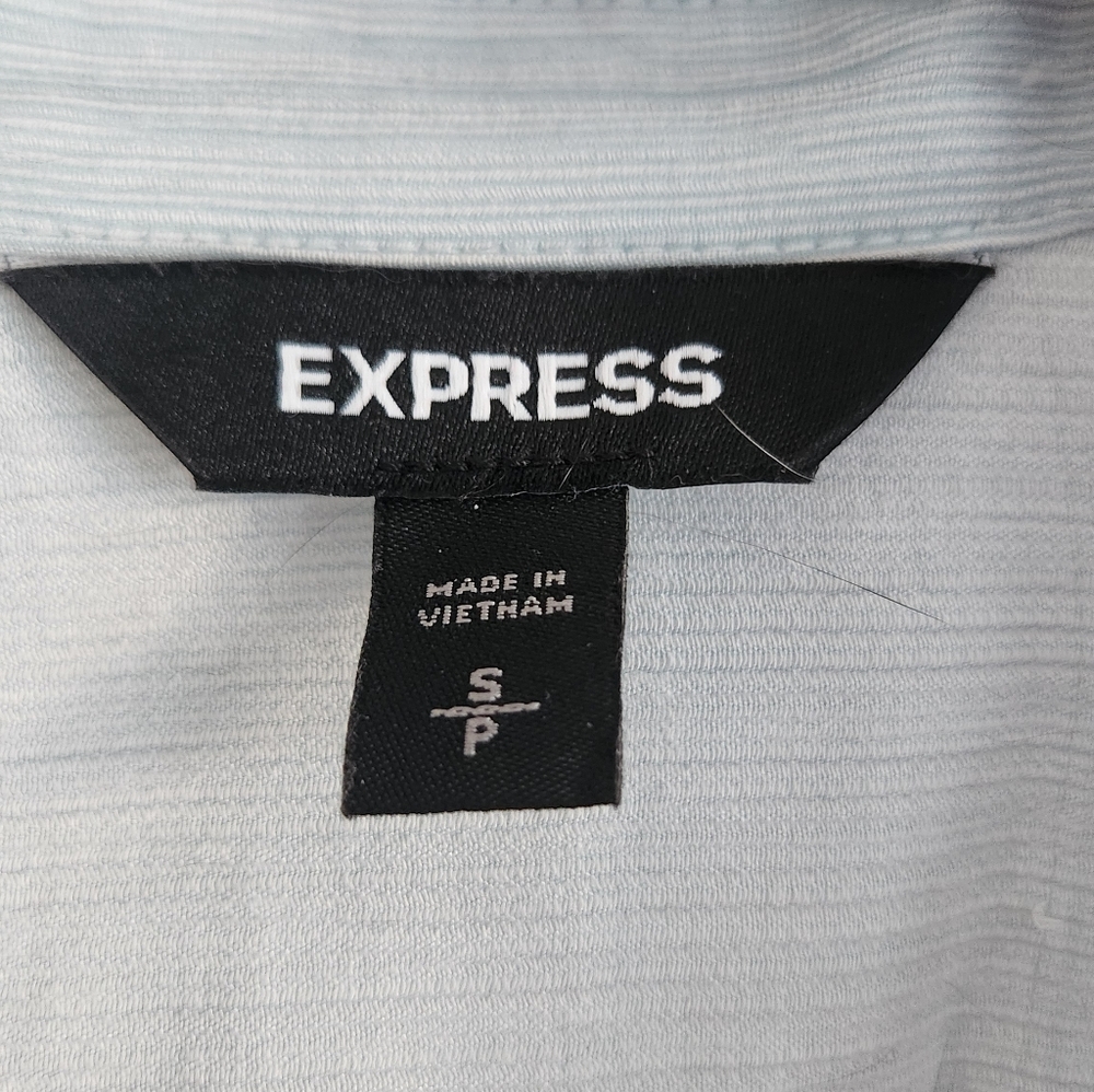 Express Light Blue Button-Up Shirt - Picture 4 of 5
